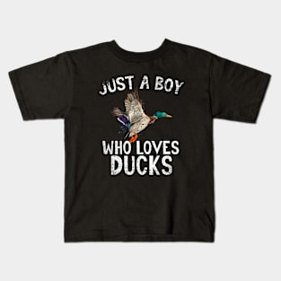 Just A Boy Who Loves Ducks Kids T-Shirt